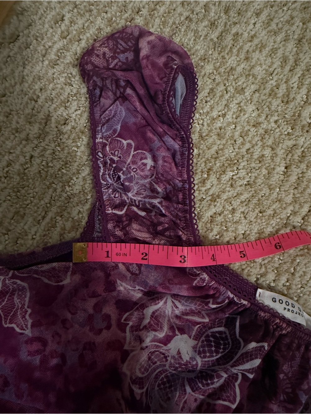 Purple Floral Top - Picture 5 of 5